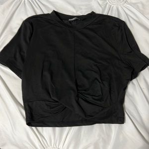 black shein crop top